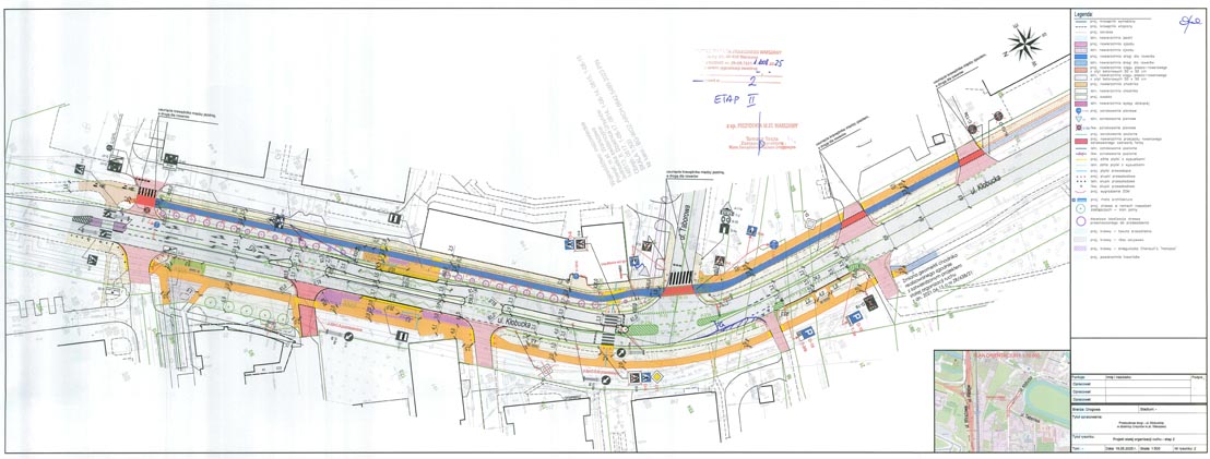 Projekt stałej organizacji ruchu ul. Kłobucka 10a - Kłobucka 18 - Wariant 2